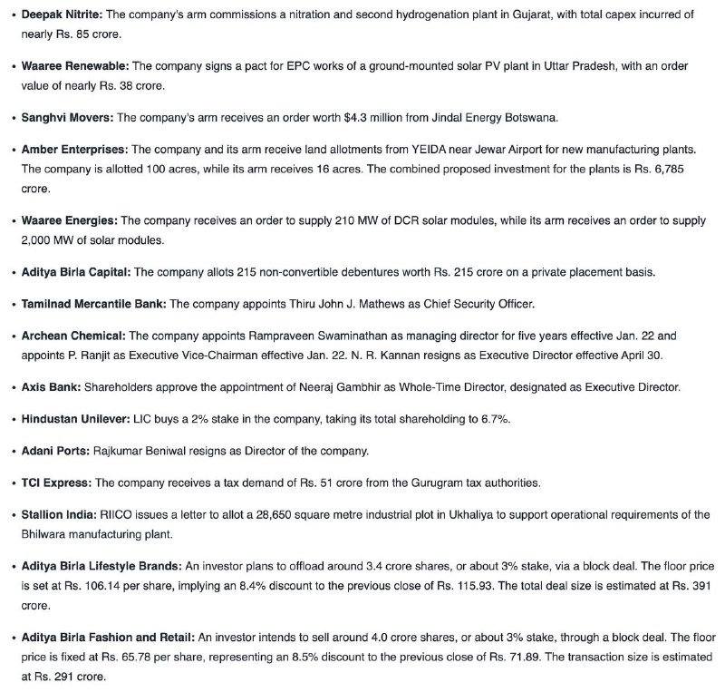STOCKS TO WATCHSTOCKS TO WATCH