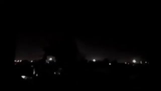 השמדה עצמית של טיל הפטריוט מעל ריאד כאשר סדאם חוסיין שיגר מטח של מטוסי SCUD BM כוונו לבסיסים אמריקאים ב-1991.