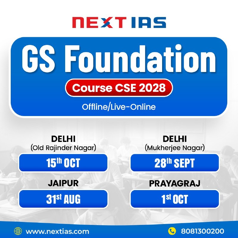 Image from a post by NEXT IAS (Official)
