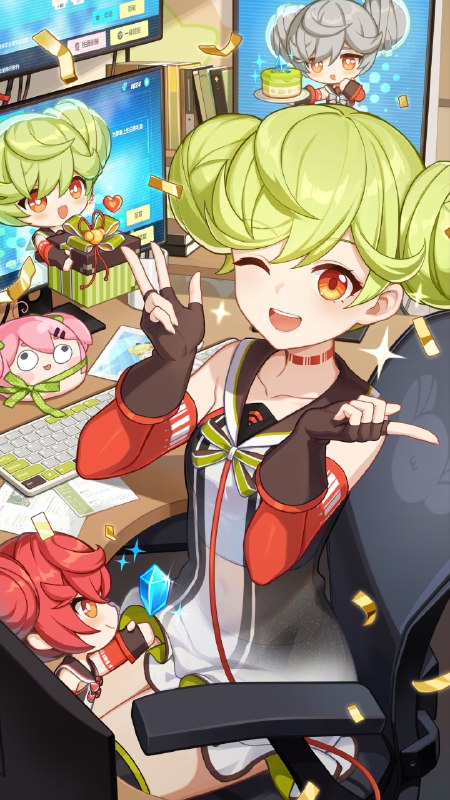 「咦，舰长你还没睡吗？难道是......在等着卡点给爱酱过生日？」「这一年和舰长们共度的时光、留下的回忆，对于爱酱来说就是最最珍贵的生日礼物！」「新的一年，爱酱也会继续陪伴着大家哟~」没错，今天就是休伯利安第一人气偶像爱酱——也就是我的生日啦！一起留下值得纪念的回忆吧~