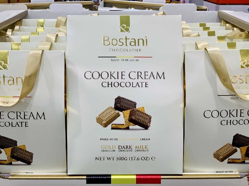 Costco新商品，BOSTANI奶油餅乾，牛奶巧克力、黑巧克力、香濃巧克力，三種口味，比利時製造，500克，cp值很高