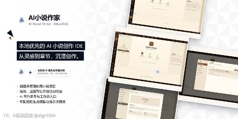 实用创作工具推荐：AI-Novel-Writer，一个本地优先的开源AI 写小说工具，主打中文网文和长篇小说创作
