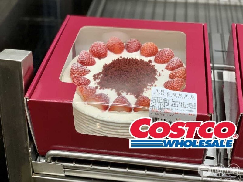 Costco新商品，8吋紅絲絨蛋糕，上面還有新鮮草莓~新商品情報連結 