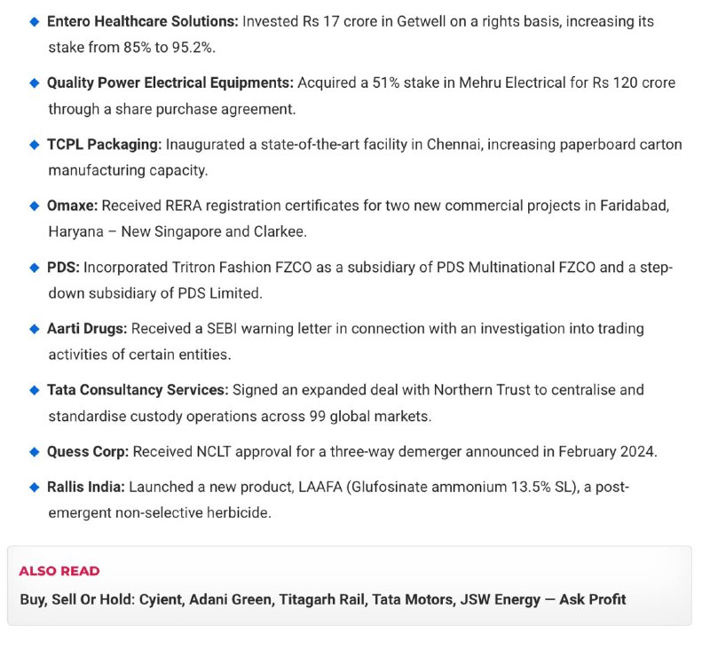 Stocks to WatchStocks to Watch