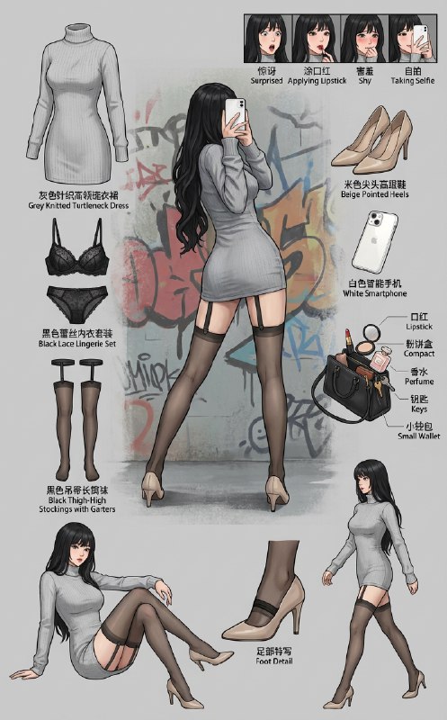这个侧身太诱人了吧！ootd～@aigc1024