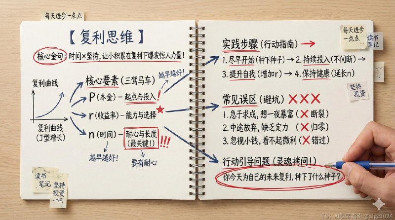 【我用Gemini 3 一键生成手绘涂鸦笔记】我自己很喜欢手写涂鸦，最近用Gemini 3 研究出了这类图片，很惊艳