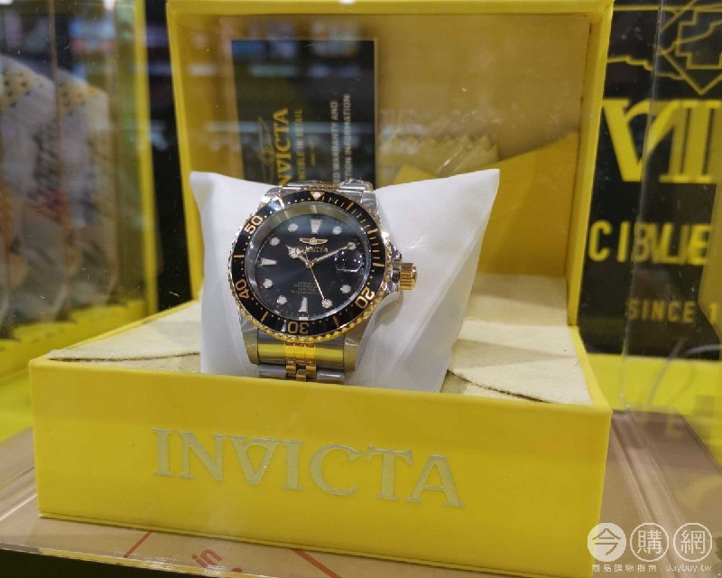 #Costco好市多8月新品通知INVICTA男錶 不鏽鋼金銀錶帶黑色錶面 #1420607