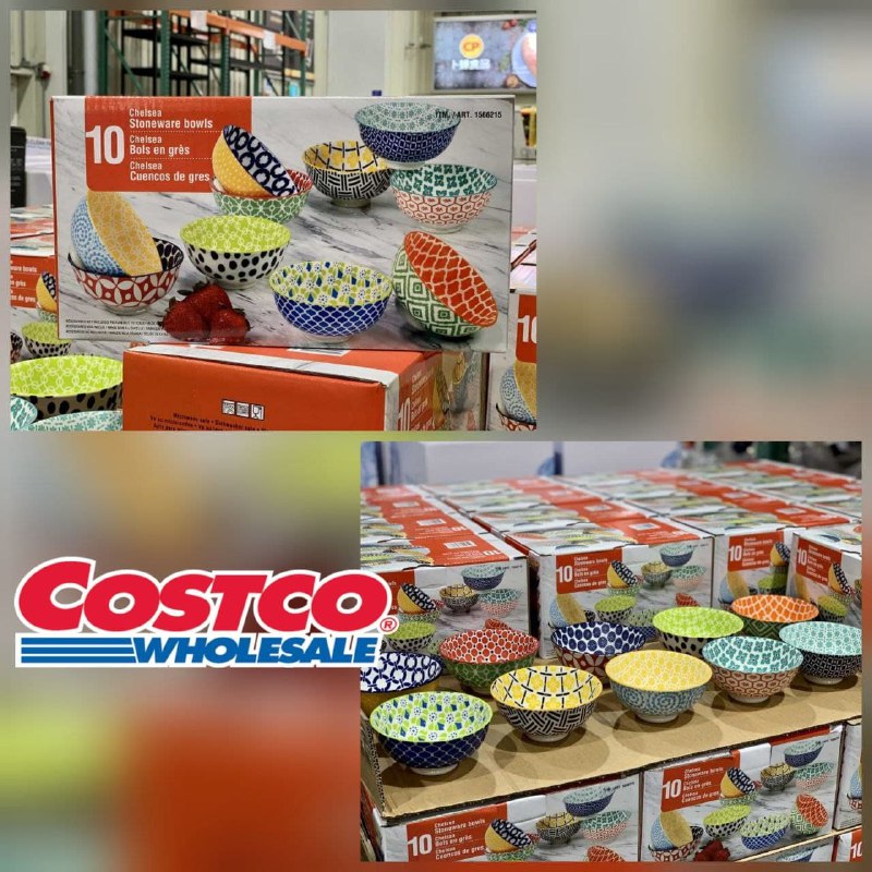 110/10/07 Costco新商品通知CHELSEA 彩繪陶碗十件組 #1566215