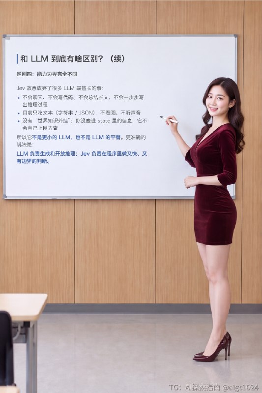 Jev和LLM的区别是什么？@aigc1024Jev和LLM的区别是什么？@aigc1024