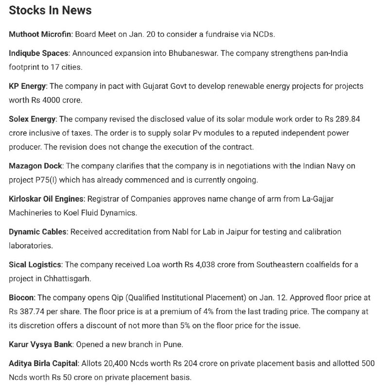 STOCKS TO WATCHSTOCKS TO WATCH