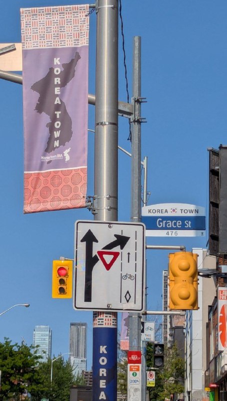 #CityWalk天天過上過下都沒抬頭注意到高麗城用的是半島地圖（相比各地唐人街，掛大清龍旗的都有，但真沒見過掛秋海棠的