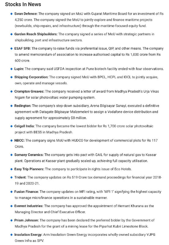 STOCKS TO WATCHSTOCKS TO WATCH