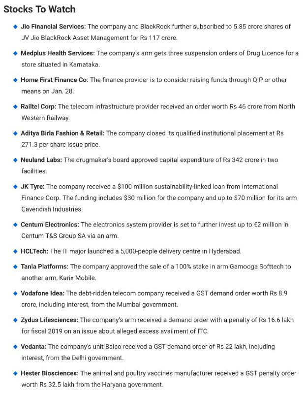 Stocks to Watch