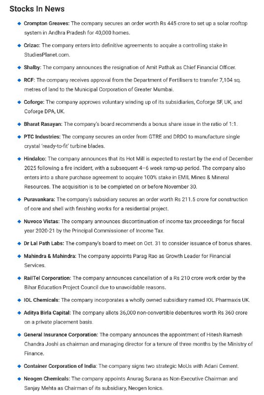 STOCKS TO WATCHSTOCKS TO WATCH