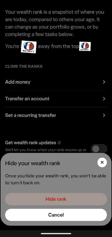 Wealthsimple 的 PM 是有點大病的，肯定是亞洲請來的神仙，搞了個資產排名