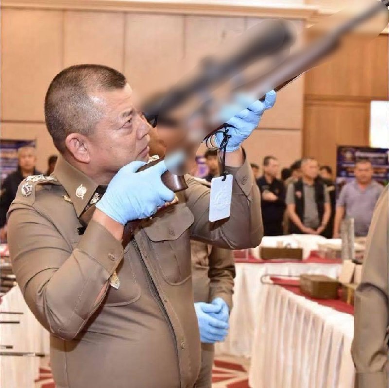 东南亚抓捕遣返线索：缴获近八千支枪 泰国警方于8月12日至26日开展全国打击非法枪支专项配图