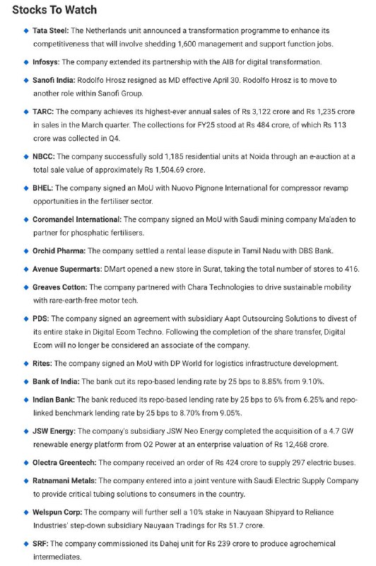 STOCKS TO WATCHSTOCKS TO WATCH
