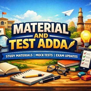 Material and test adda ✍️