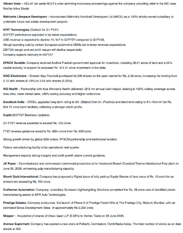 STOCKS TO WATCHSTOCKS TO WATCH