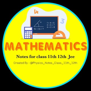 Maths Notes 11th 12th JEE Telegram Group Link