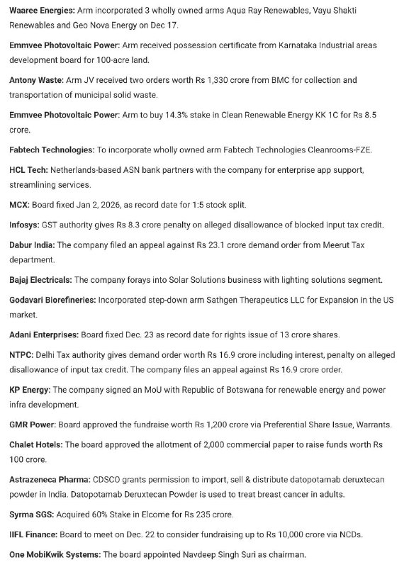 STOCKS TO WATCHSTOCKS TO WATCH
