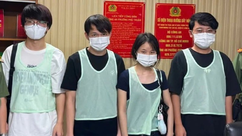 胡志明大事件：胡志明市警方查获中国籍团伙租房实施网络诈骗 胡志明市警方发现4名中国配图