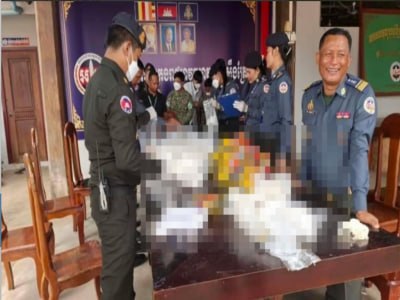 东南亚抓捕遣返线索：上丁省查获特大毒品案后续 渔民趁乱顺手牵羊偷走3公斤毒品被捕 近日 配图