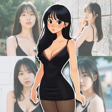 这个Flux LoRA挺有意思，生成的图片中包含同一人物的4张图，以及相同形象的卡通人物