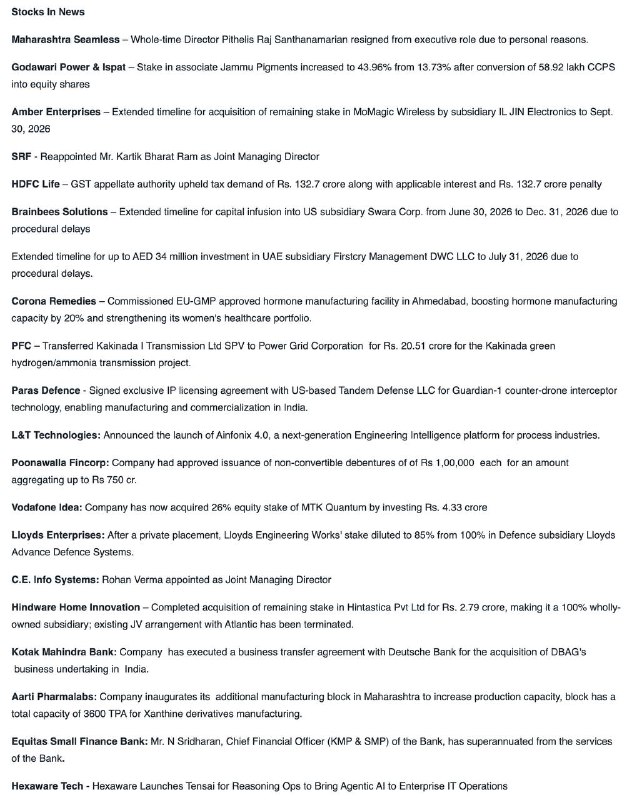 STOCKS TO WATCHSTOCKS TO WATCH