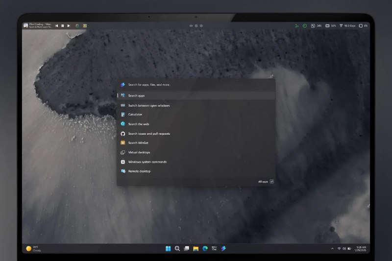 微软 PowerToys 拟为 Windows 11 引入顶部菜单栏功能微软 PowerToys 团队正计划为 Windows 11 开发名为 “Command Palette Dock” 的顶部菜单栏