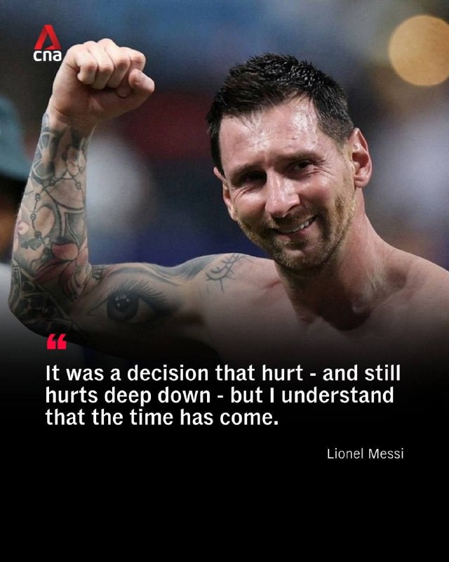 Argentine legend Lionel Messi retires from international football. 😢