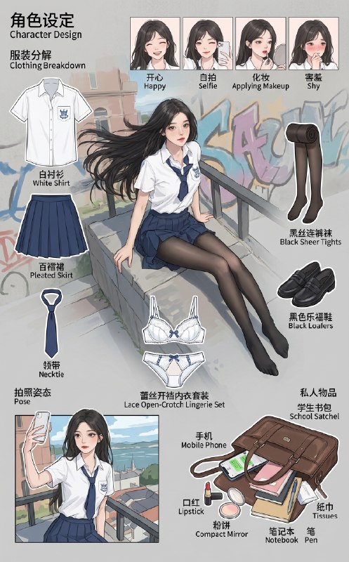 有点喜欢这个角色啦！@aigc1024