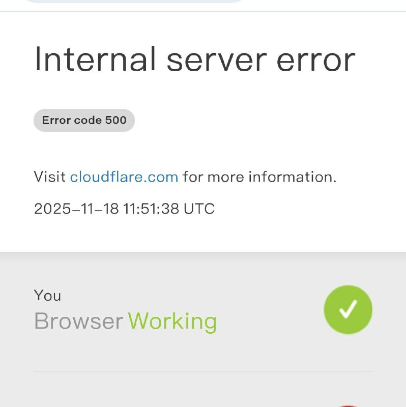 是cloudflare炸了，不是你网站炸了，也不是你机场炸了