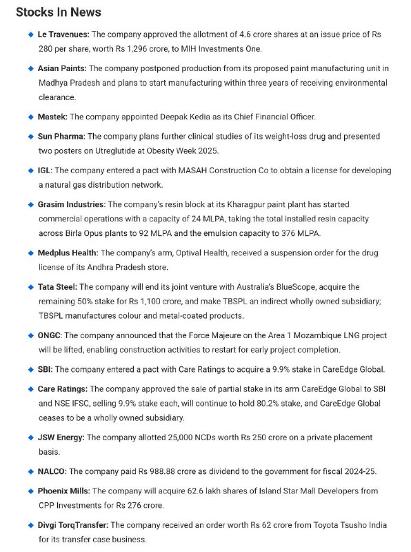 STOCKS TO WATCHSTOCKS TO WATCH