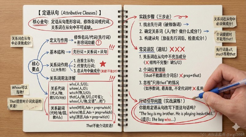 【我用Gemini 3 一键生成手绘涂鸦笔记】我自己很喜欢手写涂鸦，最近用Gemini 3 研究出了这类图片，很惊艳