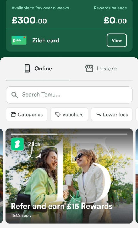 #zilch   （英国）zilch邀请活动加码，随时可能结束，通过邀请注册，使用zilch card完成一次非接触式支付，ap/gp挥卡，可获得15镑，只能在zilch支持商店使用！邀请链接📱介绍：🖥套娃平台，注册成功可提供一个额度，提供6周分期；使用分期会作为loan/credit card上信报，分期一般有3镑手续费，建议使用paynow🖥无实体卡，有一张万事达虚拟卡，可加ap/gp，必须绑定其他借记卡才能使用🖥只能绑定一张借记卡，（这点不如curve）可免卡的海外手续费📱条件：注册会sp ex，建议信用足够再去注册，不要白送人头,需要英国手机号和和信用地址#zilch #银行账户 #羊毛 #英国