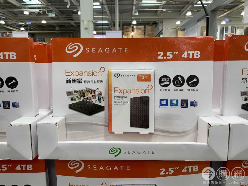 Costco折價通知03/04前 折400元 SEAGATE 2.5吋行動硬碟HD 4TB EXPANSION新黑鑽系列 #122839