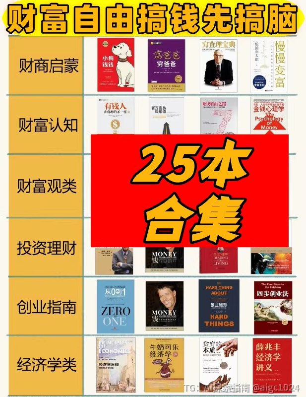 25本财富自由必读必读搞钱先搞脑电子版PDF财富🔗：