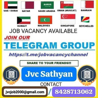 *JOB VACANCY GROUP* (Singapore Gulf Maldives) Telegram Group Link