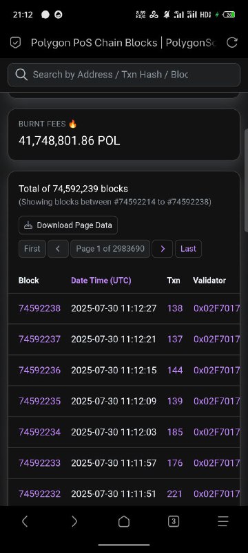 然后 Polygon POS 链炸了，两个小时没有新区块了，交易所全部暂停了......
