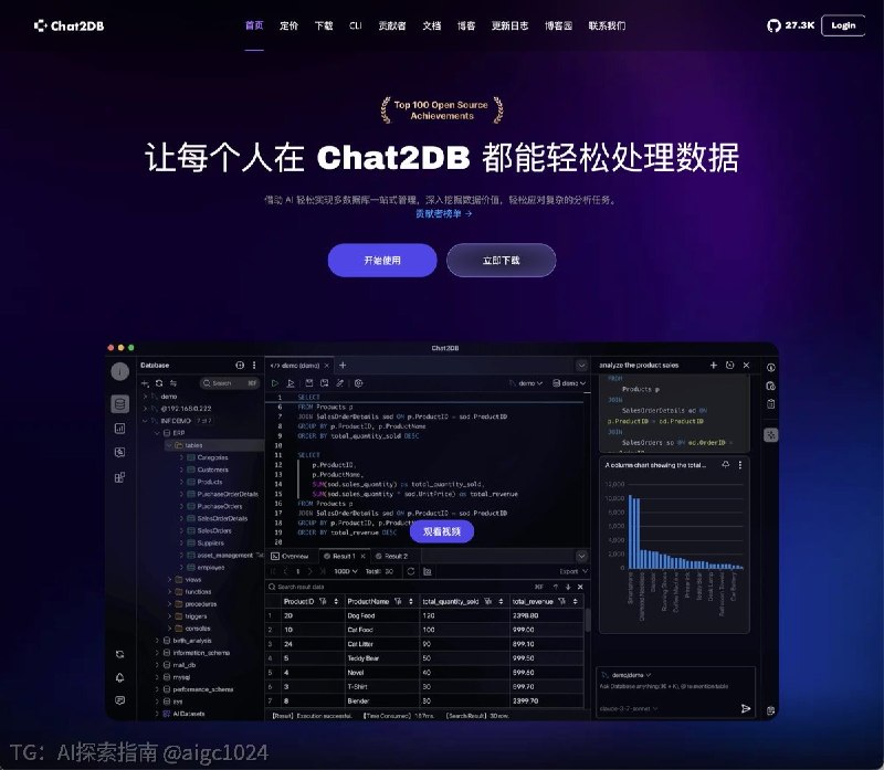 面向开发者、DBA、分析师的 AI 数据库客户端来了