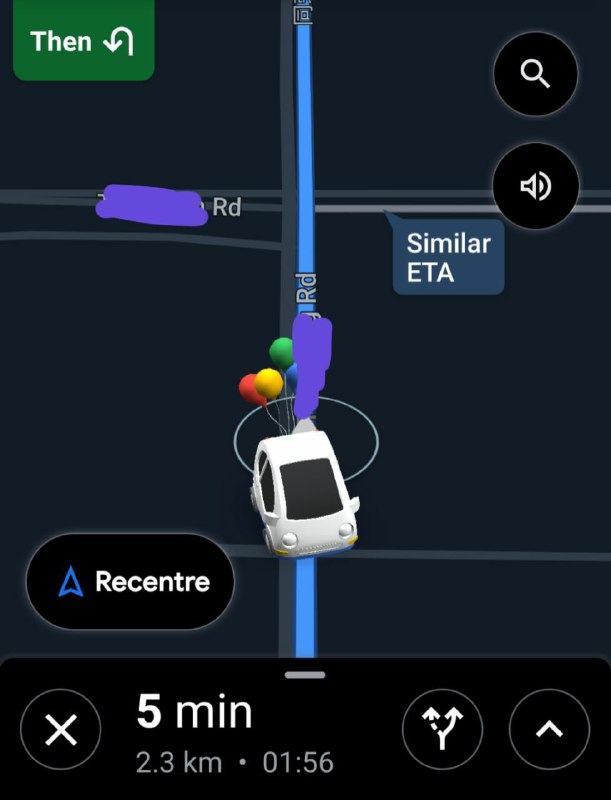 咕鴿 Maps 雖然換掉了 logo 但是裡面 UI 似乎沒有特別大的變化，我一直想吐槽的是地鐵線路標識得很沒質感而且風格不統一……另外導航時可以看到這個 15 週年小車車的彩蛋