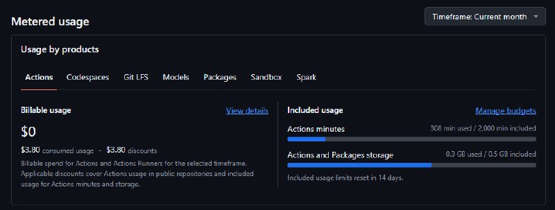 有没有 Github 领域大神，这个 Actions and Packages storage 是怎么计算的......