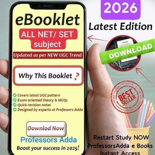 Telegram profile photo for NET SET JRF notes Professor Adda