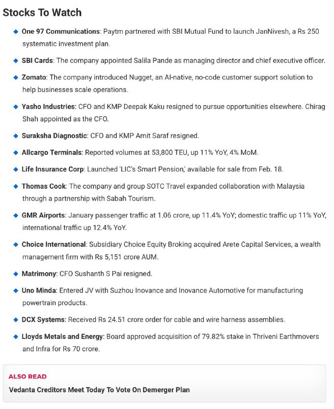 Stocks to Watch