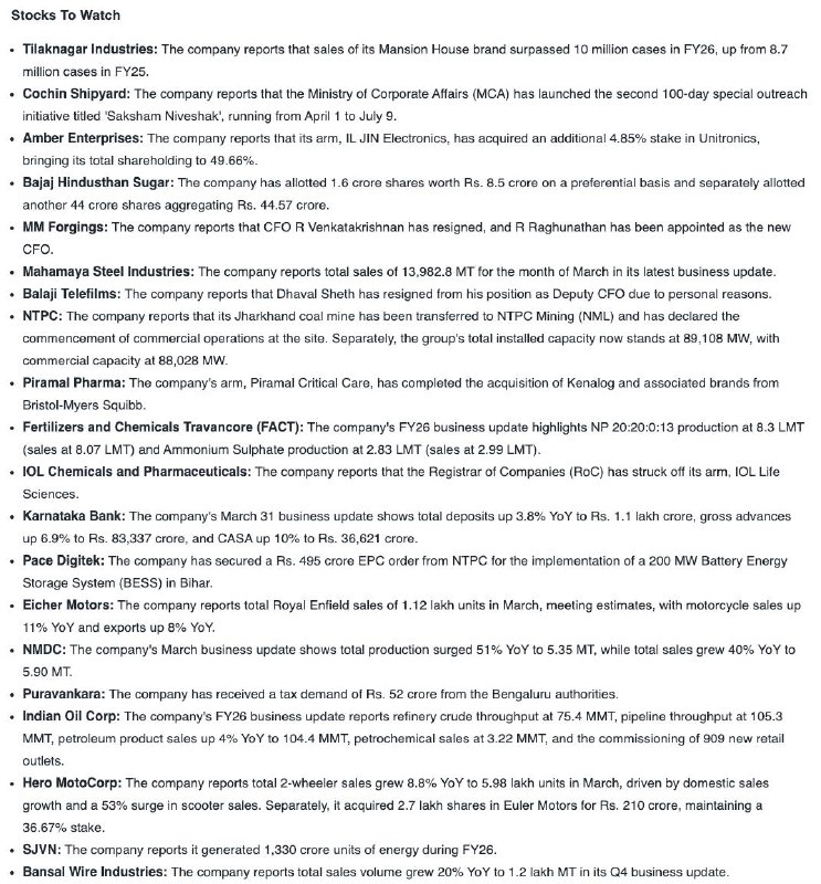STOCKS TO WATCHSTOCKS TO WATCH