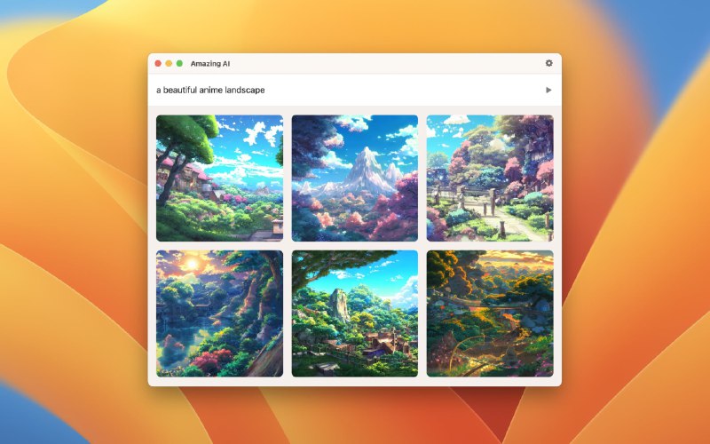 #StableDiffusion #AI绘画 #Apple🔄Amazing AI - 在 Apple 设备上运行 Stable Diffusion📄该软件适用于 iPhone 15 Pro/iPhone 15 Pro Max、配备 M1或更高版本芯片的 iPad、配备 M1/M2 芯片的 Mac开发者是著名开源程序员 Sindre Sorhus，该软件完全免费使用，更多关于该软件的介绍请点此查看由于 App Store 的政策因素，该软件不支持生成人像📑相关阅读▫️全球最顶级的开源 AI 绘画模型「Stable Diffusion XL 1.0」发布！▫️Sindre Sorhus（辛德勒·索胡斯）- 一个专注MacOS应用的独立开发者📮投稿    📢频道    💬群聊    🔎索引