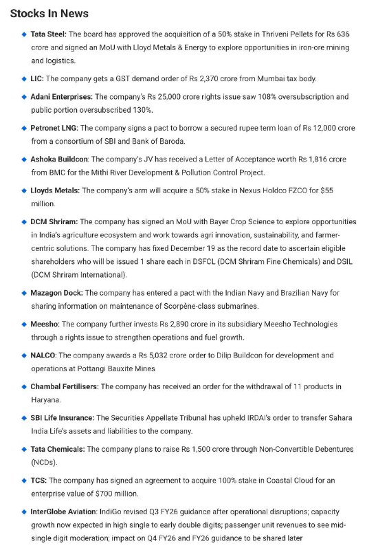 STOCKS TO WATCH