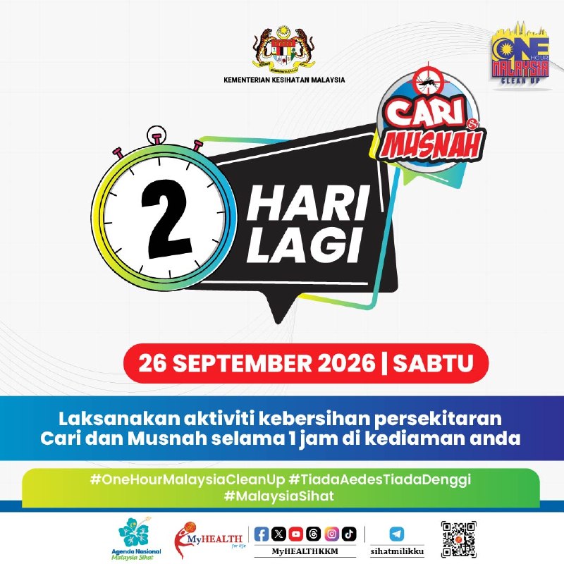 Иллюстрация к посту канала Sihat Milikku - Kementerian Kesihatan Malaysia @MyHEALTHKKM