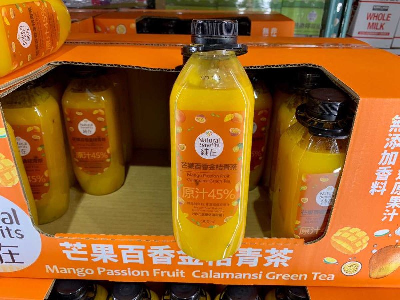 #Costco好市多8月新品通知#1篇FB社團開箱NATURAL BENEFTTS 純在芒果百香金桔青茶 #128712